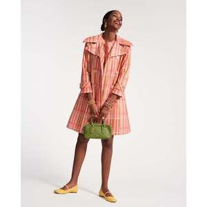 FRANCES VALENTINE NWT Size L Jacqueline Coat - Candy Ribbon Plaid